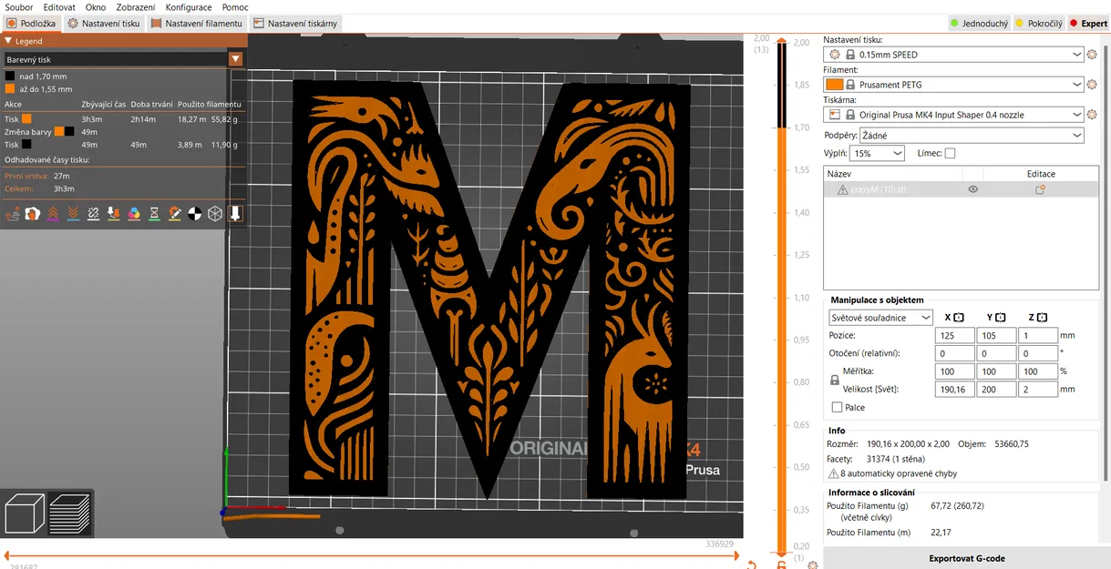 Mô hình chữ M trang trí 3D nghệ thuật độc đáo (20cm) - Image 21