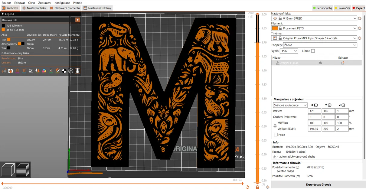 Mô hình chữ M trang trí 3D nghệ thuật độc đáo (20cm) - Image 22