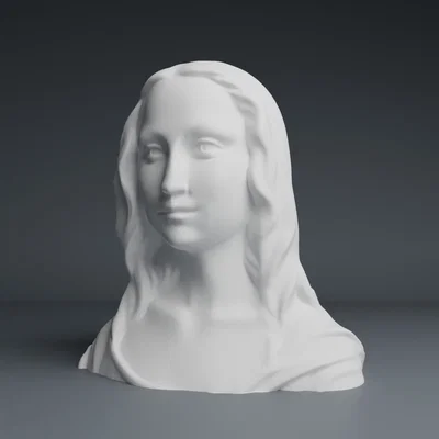 Tượng Bán Thân Mona Lisa tạo bởi AI
