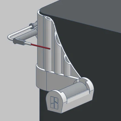 Giá treo cuộn filament bên hông cho Bambu Lab P1S (Side Spool Holder)