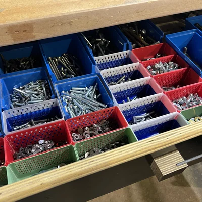 Hộp lưu trữ/organize xưởng (ốc, vít...) khớp kích thước toom ProfiPlus