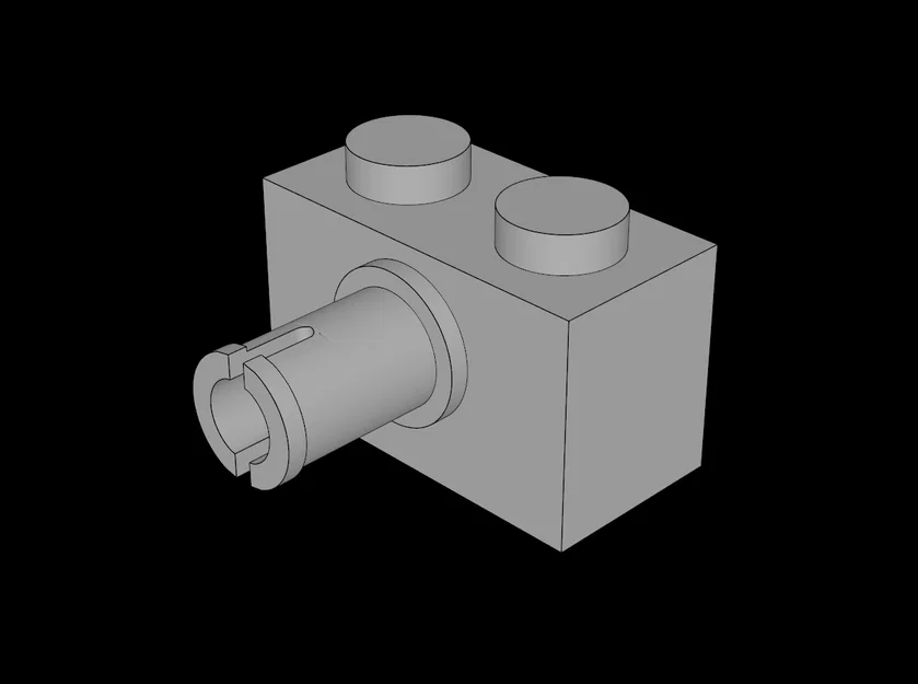 Mô hình gạch Lego Compatible 1x2 kèm chốt nối in 3D - Image 1