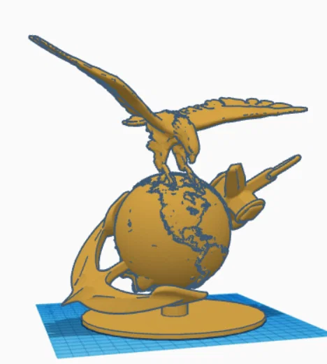 Mô hình 3D USMC Skull Eagle, Globe and Anchor cá tính và độc đáo - Image 1