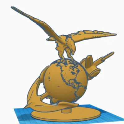 Mô hình 3D USMC Skull Eagle, Globe and Anchor cá tính và độc đáo