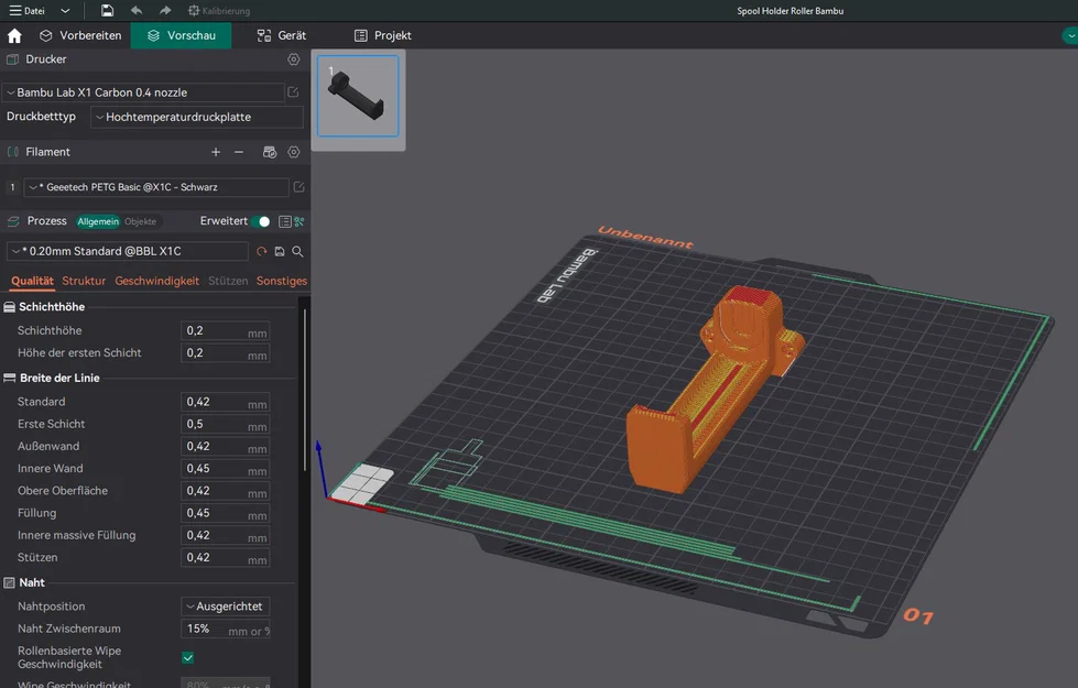Giá đỡ cuộn nhựa có vòng bi cho máy Bambu Lab X1/X1C - Image 10