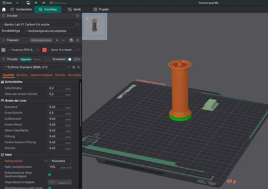 Giá đỡ cuộn nhựa có vòng bi cho máy Bambu Lab X1/X1C - Image 11