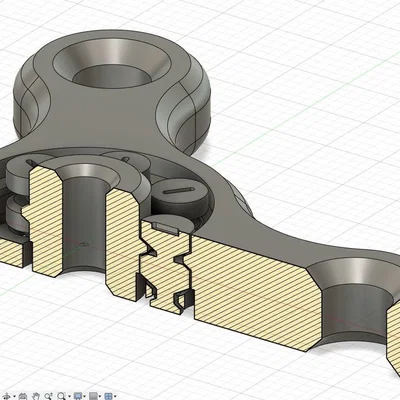 PIP Fidget Spinner với vòng bi tích hợp (print-in-place)