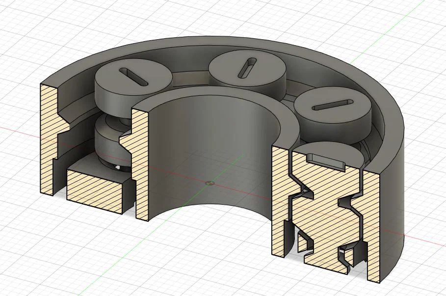 Ổ lăn 608 ma sát thấp, có cage hoạt động (working cage) - Image 3