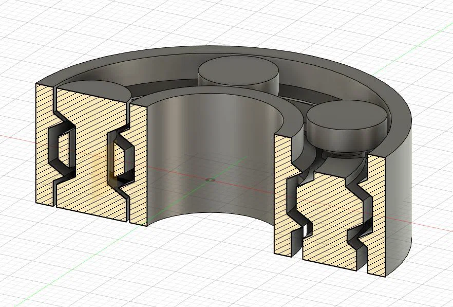 Ổ lăn 608 ma sát thấp, có cage hoạt động (working cage) - Image 5