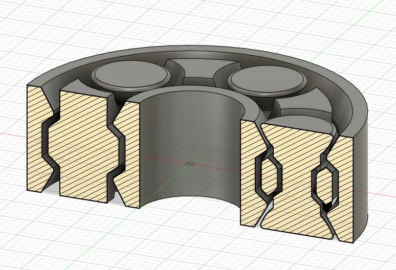 Ổ lăn 608 ma sát thấp, có cage hoạt động (working cage) - Image 8