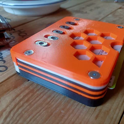 Ví 5 khe thẻ + ngăn tiền (cửa trượt)