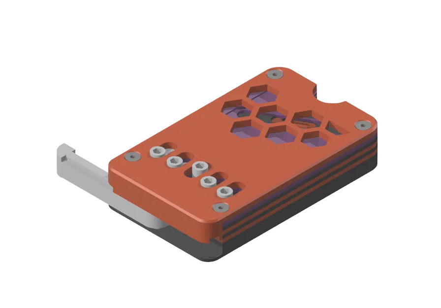 Ví 5 khe thẻ và ngăn đựng tiền (phiên bản mặt trước) - Image 1