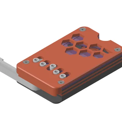 Ví 5 khe thẻ và ngăn đựng tiền (phiên bản mặt trước)