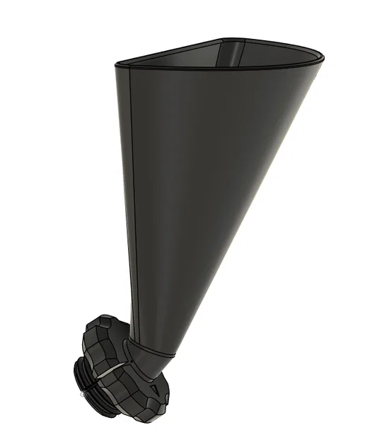 Phễu châm dầu xe máy vặn ren (print-in-place) – dùng cho YZF-R6 - Image 1