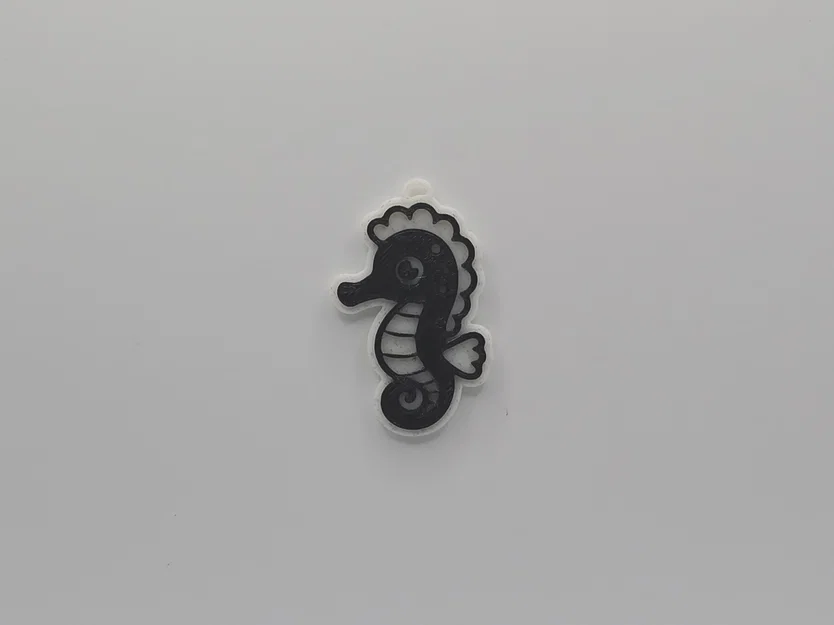 Móc khóa cá ngựa 3D siêu đáng yêu - Cute Seahorse Keychain - Image 1