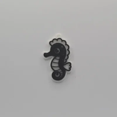 Móc khóa cá ngựa 3D siêu đáng yêu - Cute Seahorse Keychain