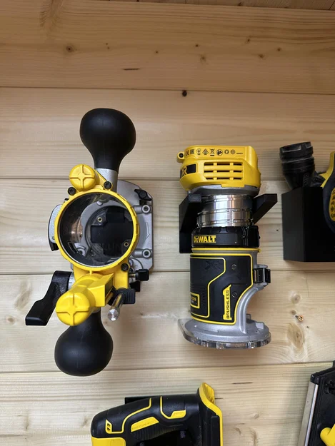 Giá treo tường cho máy phay Dewalt DCW600 và phụ kiện phay chìm - Image 1
