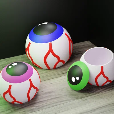 Halloween Eyeball - Candy Bowl (No Support Needed) - Bát Kẹo Con Mắt (Update)