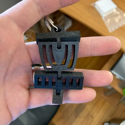 Móc khóa giỏ Disc Golf linh hoạt in 3D (Flexi Disc Golf Basket)