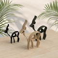 Mô hình tuần lộc nghệ thuật tối giản Deer One Line Art - Thumbnail 2