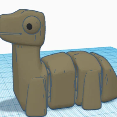 Mô hình khủng long khớp nối (Articulated Dinosaur) in 3D siêu cute