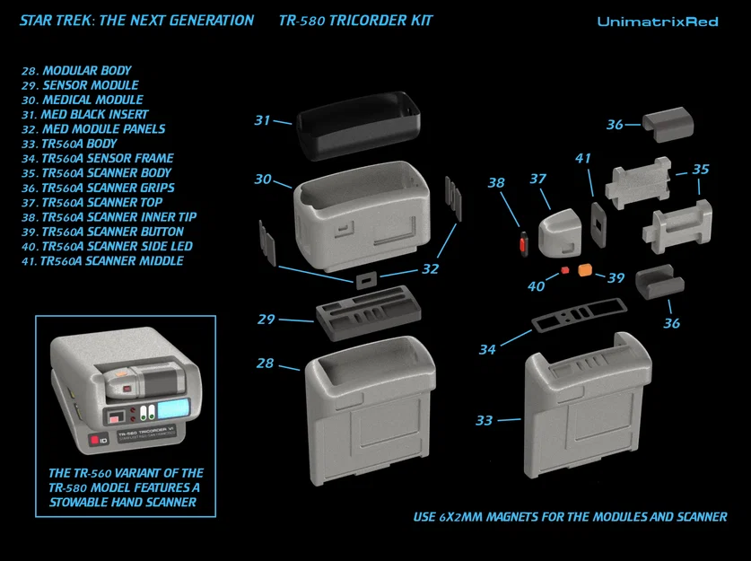 Bộ Kit Tricorder Star Trek TR-580 - Image 3