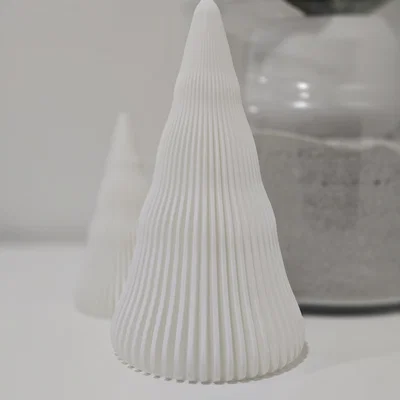 Cây thông Noel 3D trang trí với đèn LED tealight lung linh