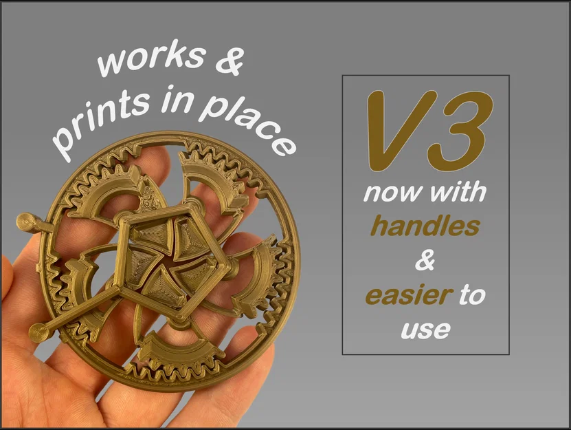 Mechanical Iris V3 | Print-in-Place | Fidget (Cơ cấu mống mắt V3) - Image 1