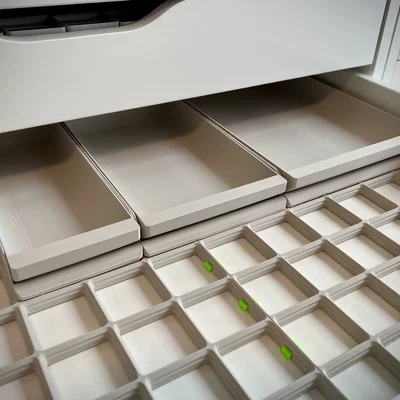 Khay Gridfinity dạng trượt cho hộc tủ IKEA Alex