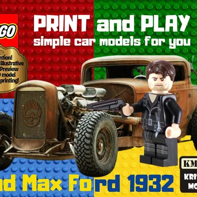 Mô hình xe Ford 1932 phong cách Mad Max tương thích LEGO