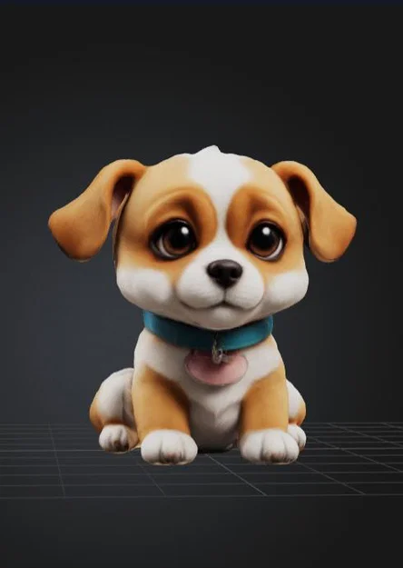 Bộ sưu tập 3 mô hình cún con đáng yêu cho máy in 3D (Cute Dogs) - Image 1