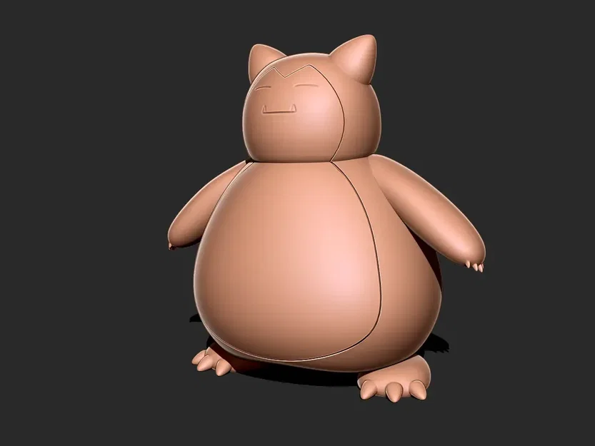 Mô hình 3D Snorlax - Pokemon ngủ gật đáng yêu cực dễ in cho bạn - Image 3