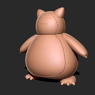 Mô hình 3D Snorlax - Pokemon ngủ gật đáng yêu cực dễ in cho bạn