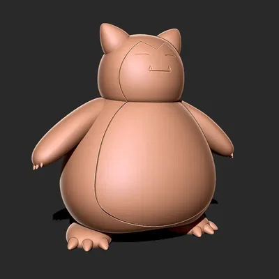Mô hình 3D Snorlax - Pokemon ngủ gật đáng yêu cực dễ in cho bạn