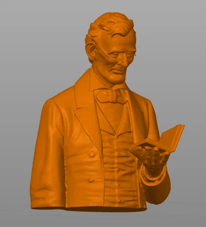 Tượng bán thân Abraham Lincoln đang đọc sách (bản scan) - Image 2