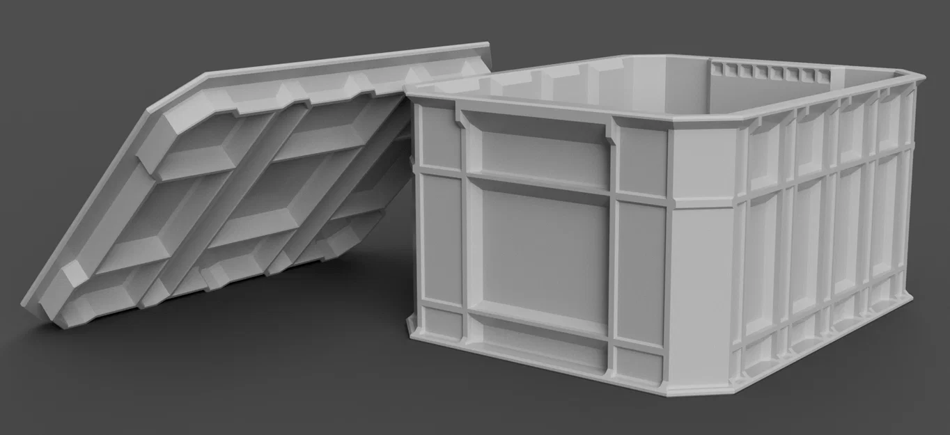 Thùng Lưu Trữ In Được & Nắp (Printable Storage Crate & Lid) - Image 1