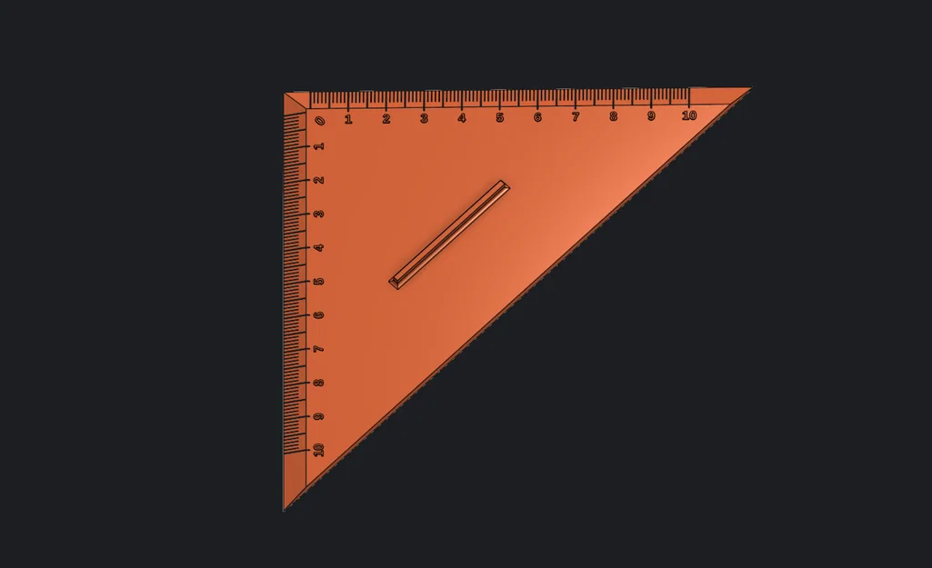 Thước ê-ke hình học 10cm - Phụ kiện học tập in 3D hữu ích - Image 1