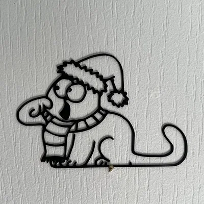 Mô hình treo tường Simon's Cat phong cách Giáng sinh cực đáng yêu