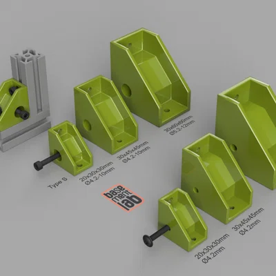 Góc liên kết 3 trục có gân đỡ cho 2020/3030/4040 (Supported Corner Bracket 3 Axis)