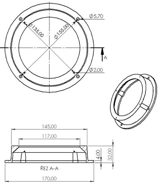 Adapter loa VW (VW Speaker adapter) cho loa 130mm - Image 1