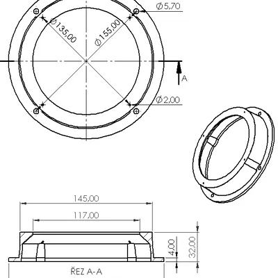 Adapter loa VW (VW Speaker adapter) cho loa 130mm