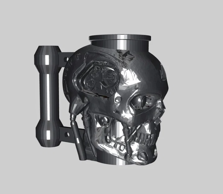 Mô hình ly nước và ống đựng bút Terminator T800 ấn tượng - Image 1