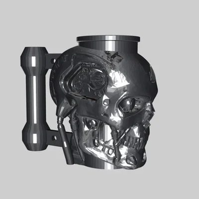 Mô hình ly nước và ống đựng bút Terminator T800 ấn tượng