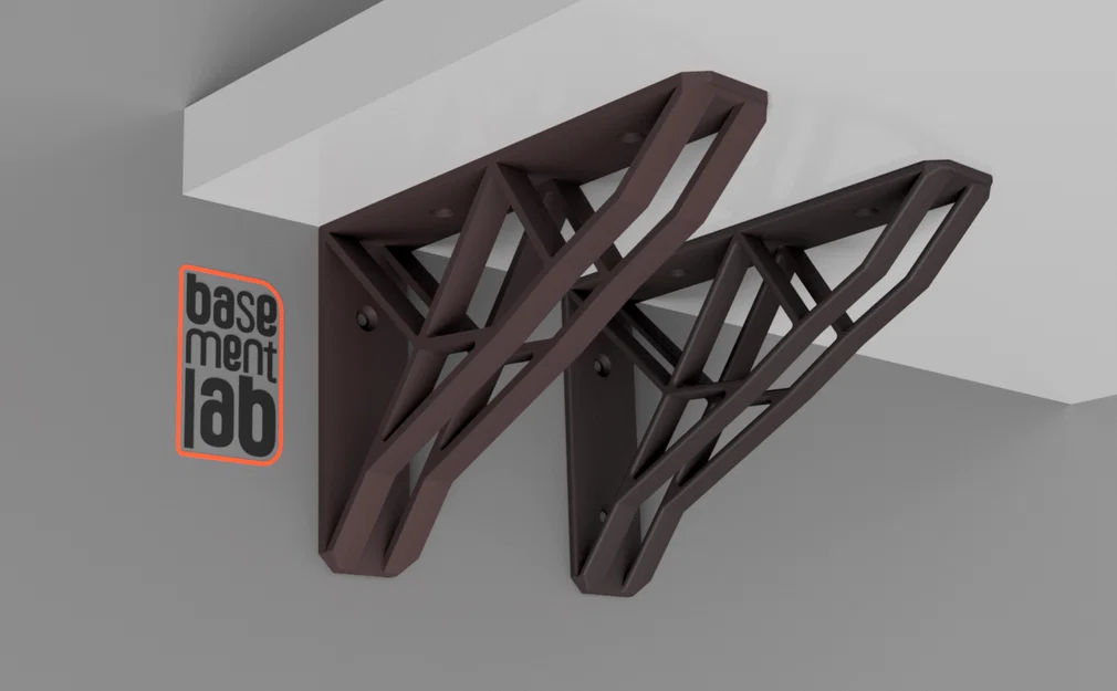 Ke đỡ kệ treo tường hình học 150x100mm (Mẫu in 3D DIY) - Image 1