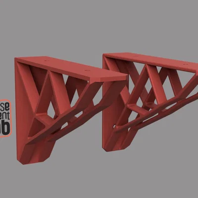 Ke đỡ kệ treo tường hình học 150x100mm (Mẫu in 3D DIY)