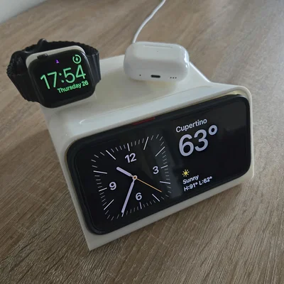 Dock Standby iPhone thân thiện ốp lưng, kèm sạc Apple Watch (3 thiết bị)