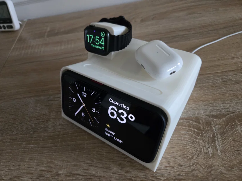 Dock Standby iPhone thân thiện ốp lưng, kèm sạc Apple Watch (3 thiết bị) - Image 2