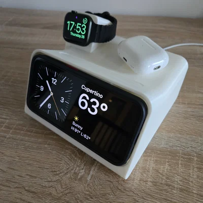 Dock Standby iPhone thân thiện ốp lưng, kèm sạc Apple Watch (3 thiết bị)