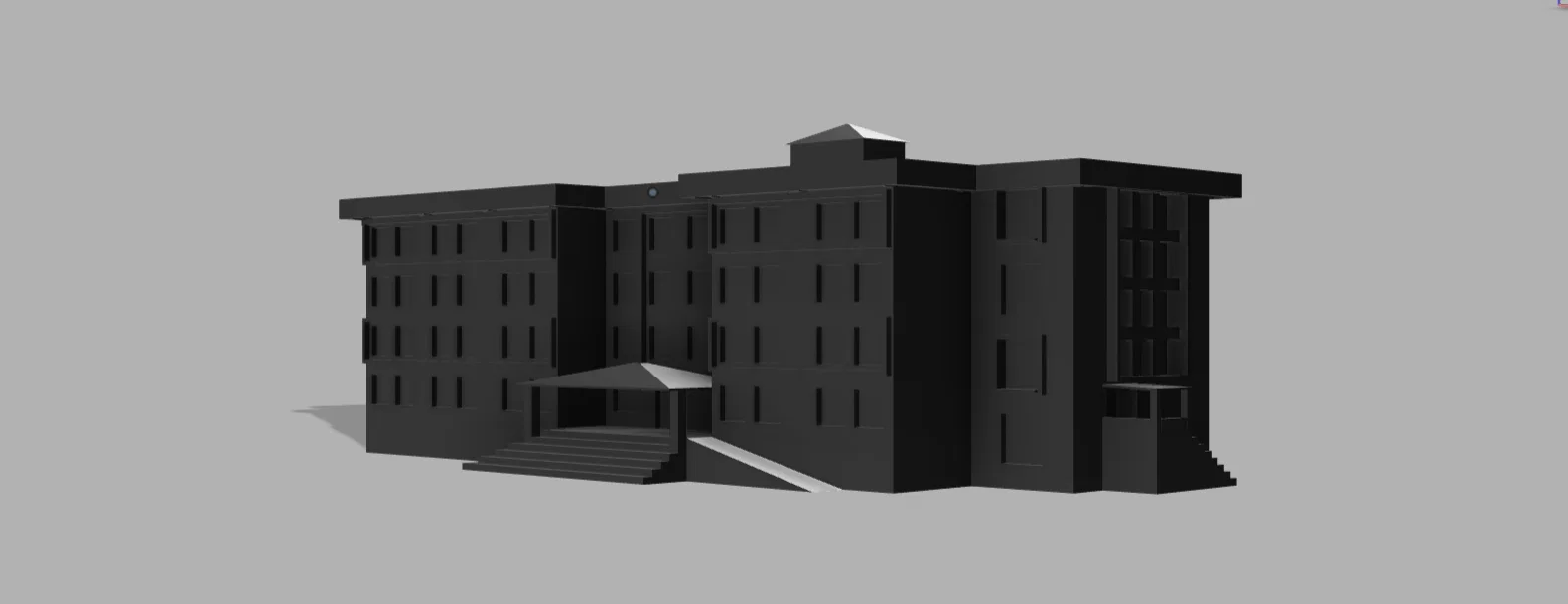 Mô hình kiến trúc trường học (School Building) 3D cho sa bàn - Image 1