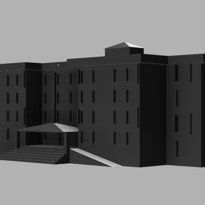 Mô hình kiến trúc trường học (School Building) 3D cho sa bàn